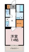 MISTRAL神屋町Ⅲ 1Kの間取り