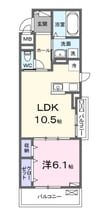 ロト　フィオーレ 1LDKの間取り