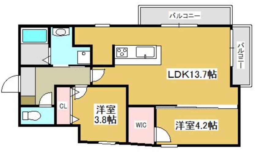 間取図 コティ加古川Ⅱ