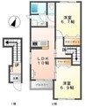 West HouseⅡ 2LDKの間取り
