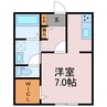 神和町壱番館 1Kの間取り