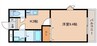 RIVERしらさぎ 1Kの間取り