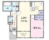フローリッシュ・メゾン　中野田 1LDKの間取り
