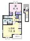 ルチア 1LDKの間取り