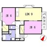 サンビレッジ阿成 2LDKの間取り