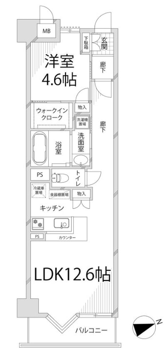 間取図 キャッスルコート岩端
