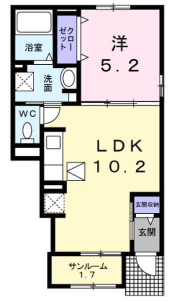 間取図 カーサ　エレガンテ