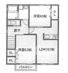 レグジー 2LDKの間取り