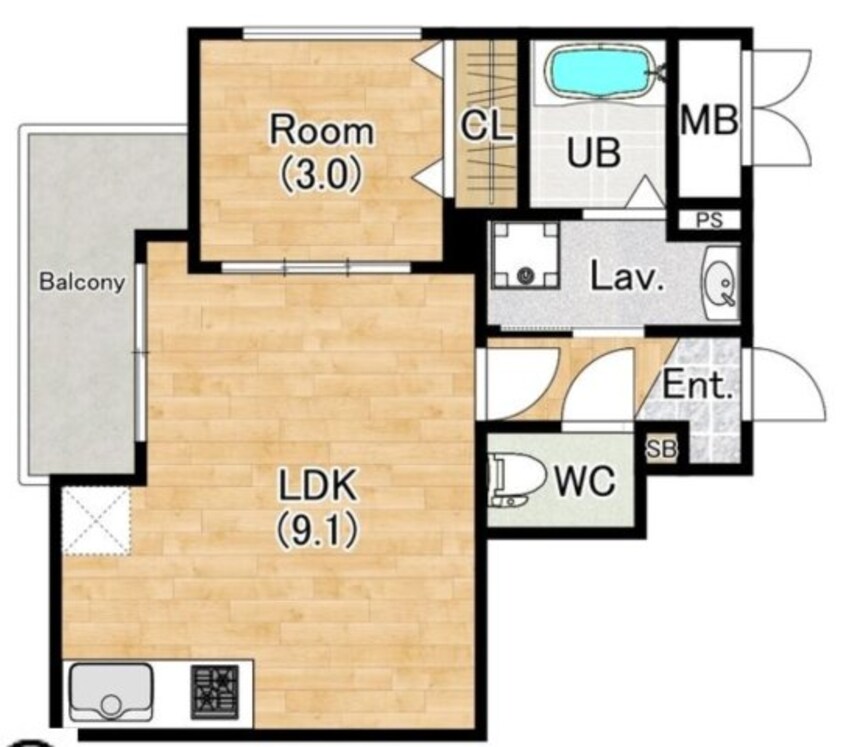 間取図 ティーテラス