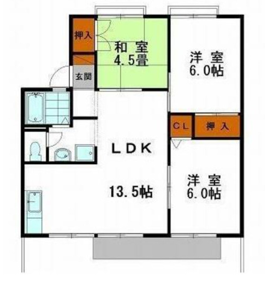 間取図 クレスト安室