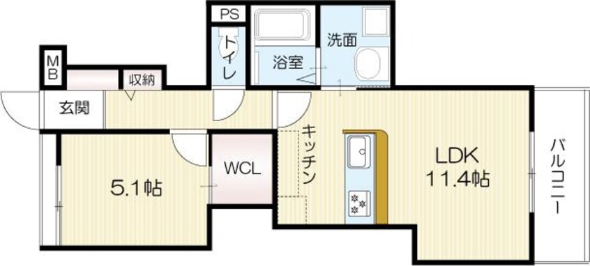 間取図 エレアージュ東姫路駅前