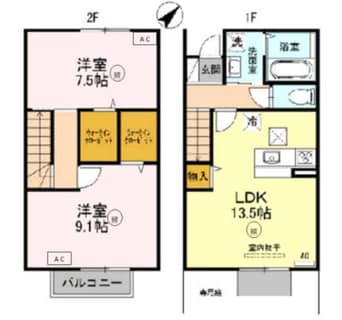 間取図 ジェントル手柄