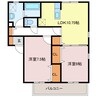 クレスト春風 2LDKの間取り