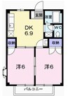 エルガーデンⅡ 2DKの間取り