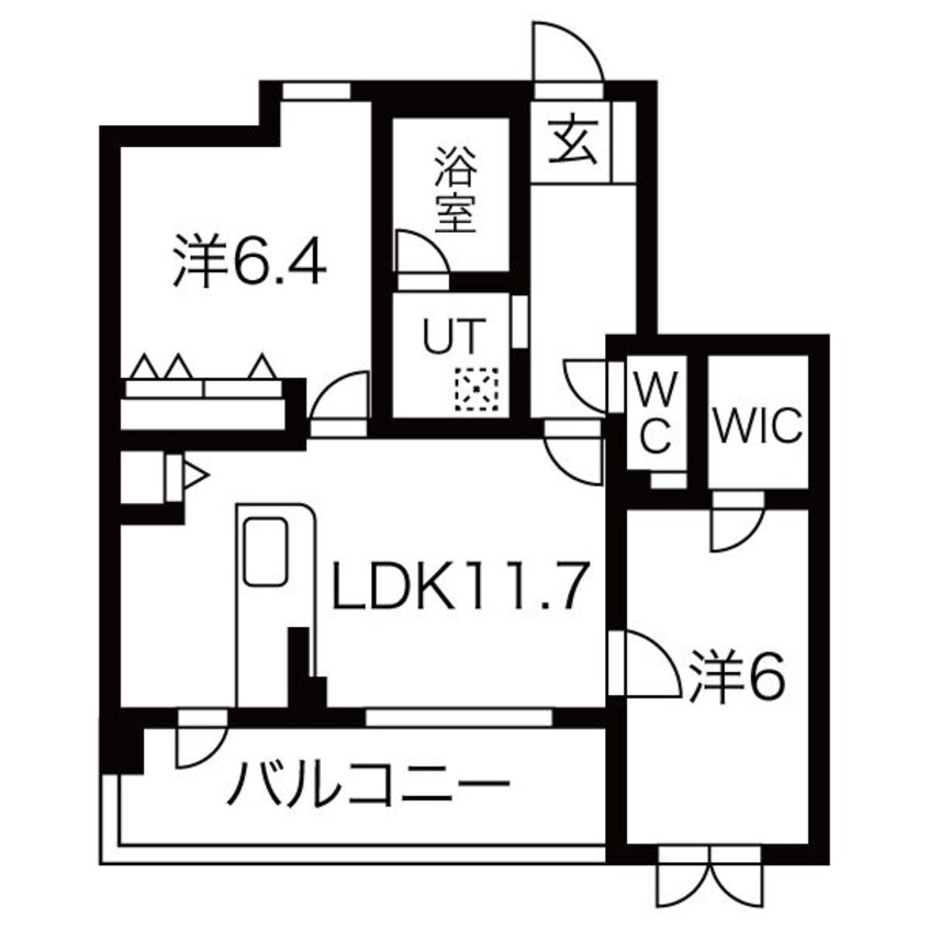 間取図 ハッピーコート飾磨