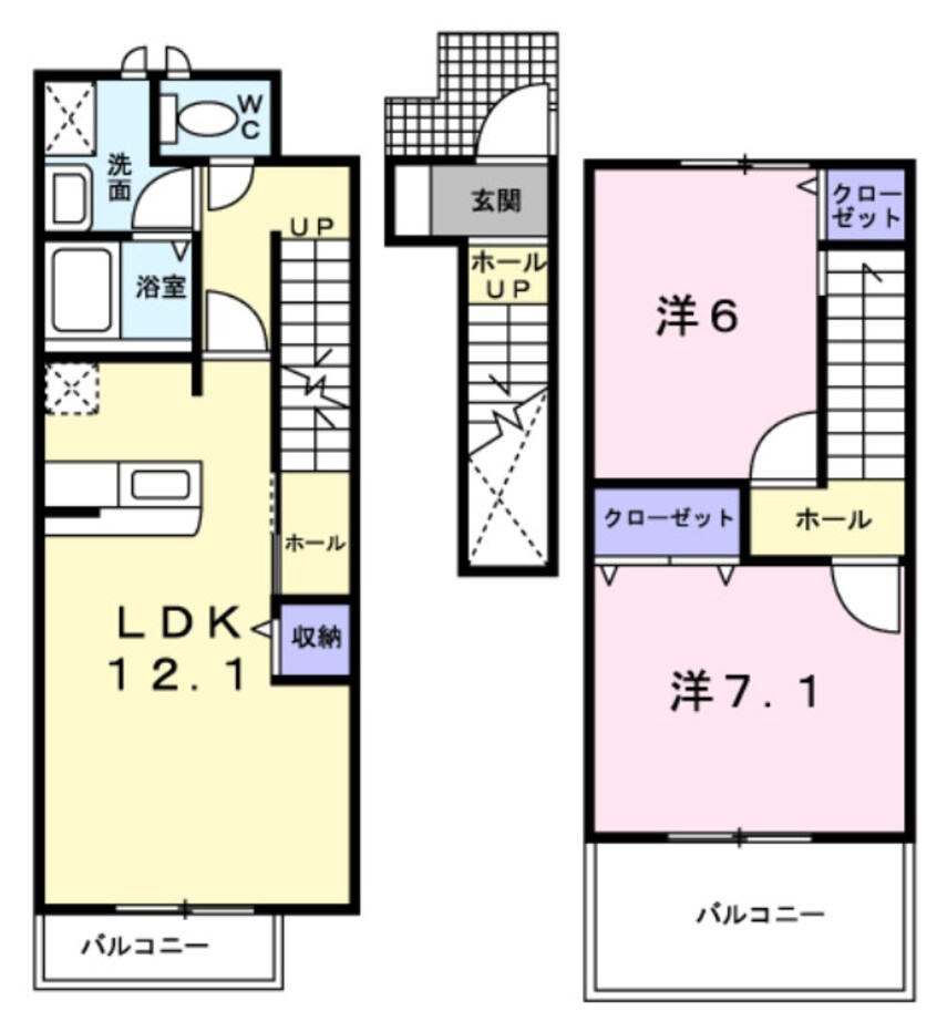 間取図 グレイスフルフィールドⅠ