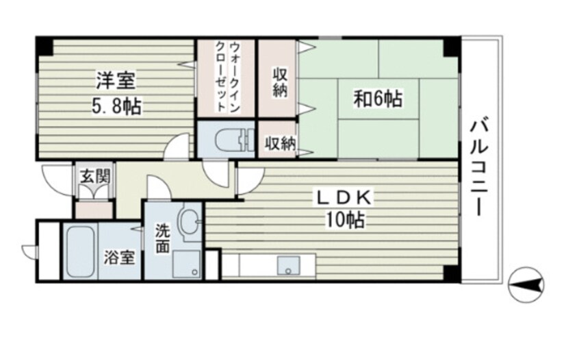 間取図 デランテ蓼野