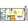 ルグラン龍野 1LDKの間取り