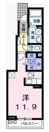 グランアウローラⅥ 1Rの間取り