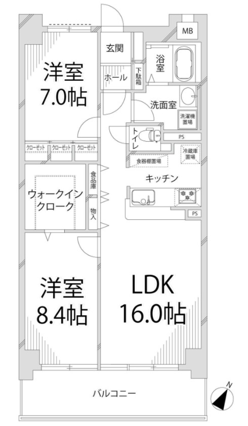 間取図 キャッスルコート飾磨弐番館