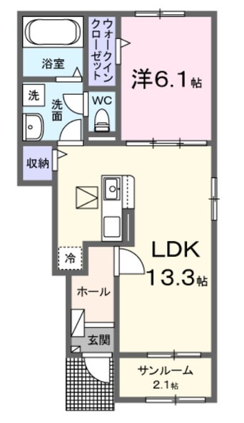 間取図 グランド　オーヴェスト　妻鹿2