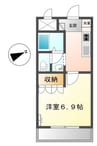 メゾンクローバー 1Kの間取り