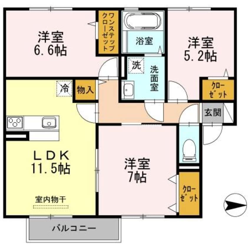 間取図 エクセレント早瀬