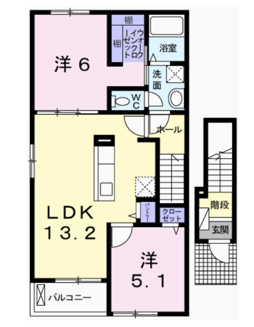 間取図 ブリッサガーデンB