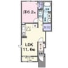 イーストウッドⅡ 1LDKの間取り