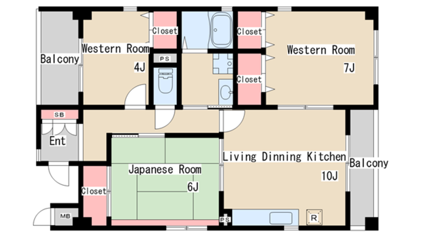 間取図 マリンハイツ須磨