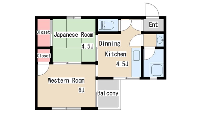 間取図 コーポ衣掛