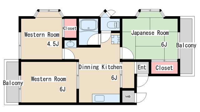 間取り図 ビラ名谷Ｂ棟
