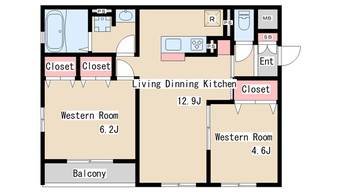 間取図 ブル・マリーノ衣掛