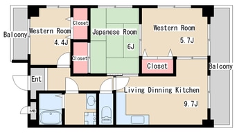間取図 グリーンコート若草