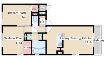 間取図 ＣＯＴＴＯＮ　ＰＬＡＣＥ