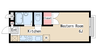 メゾンマーメイド 1Kの間取り