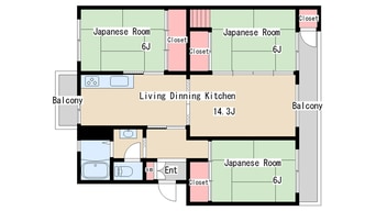 間取図 須磨一ノ谷グリーンハイツＨ棟