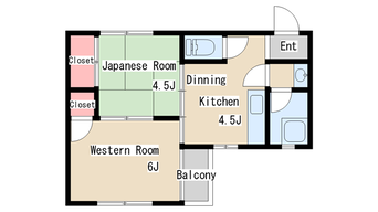間取図 コーポ衣掛
