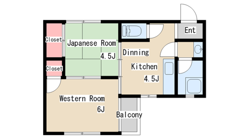間取図 コーポ衣掛