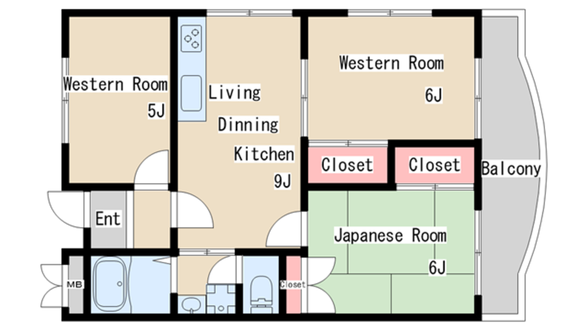 間取図 落合ハイツＡ棟
