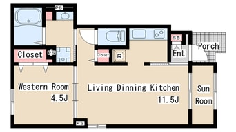 間取図 パルファン南落合０４
