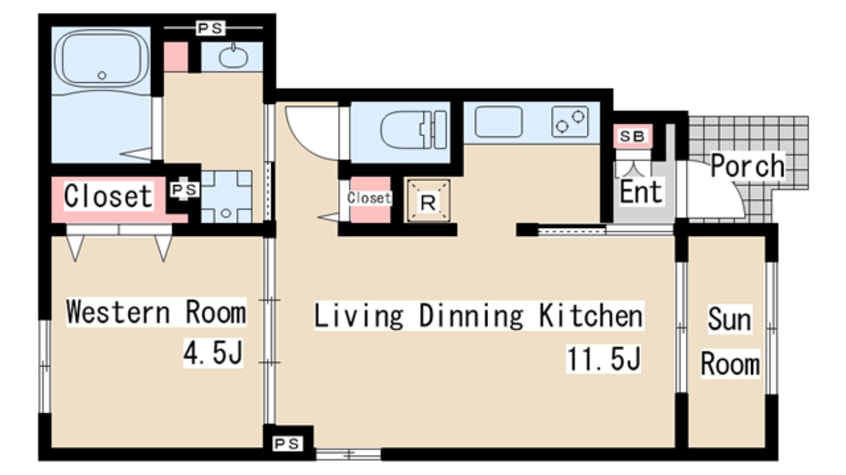 間取図 パルファン南落合０４