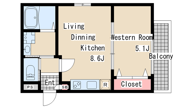 間取り図 ＡＬＥＧＲＩＡ長田蓮宮通