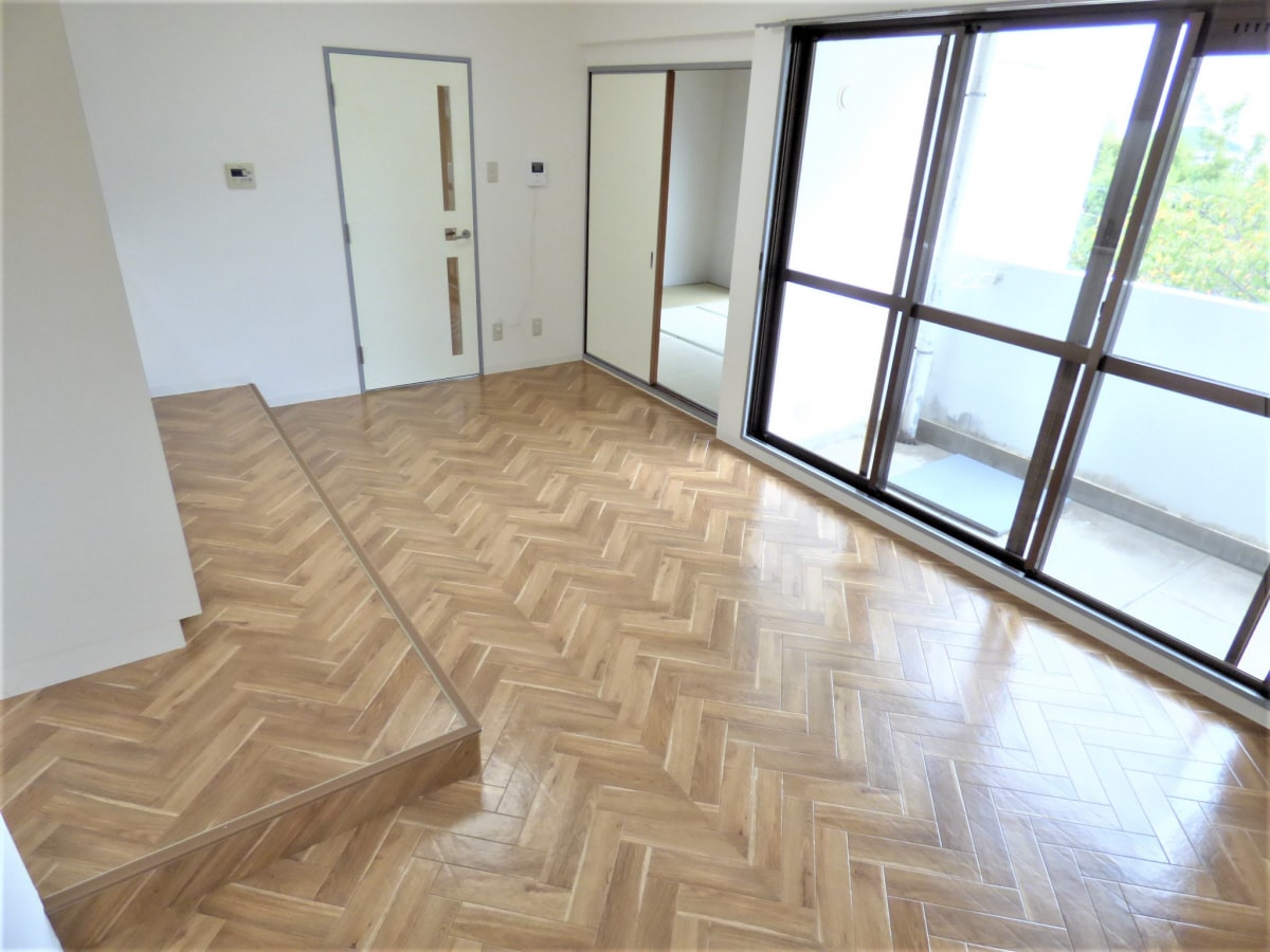 床がオシャレなリビング グリーンハイツ妙法寺Ｂ棟